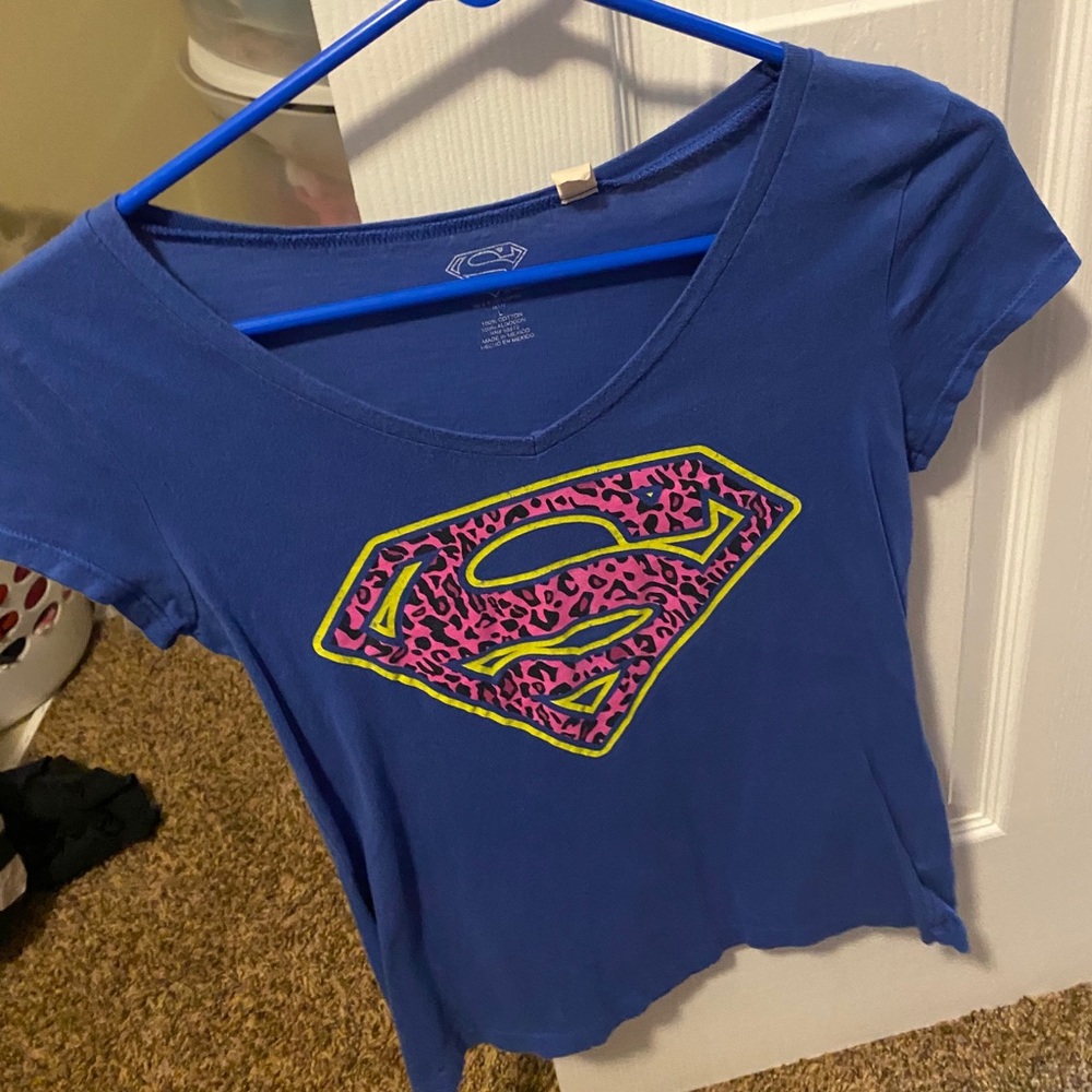 Superman cheetah print shirt
